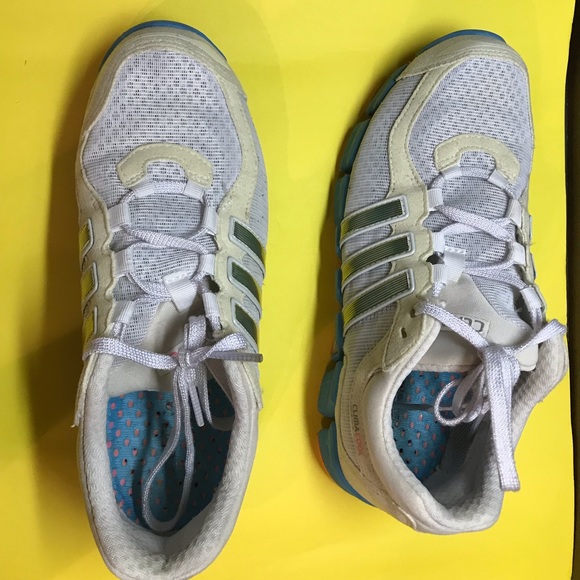 Adidas ClimaCool runners, white with blue , size 5.5 US - Picture 2 of 10